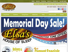 Tablet Screenshot of elsasfurniture.com